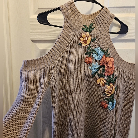 Say What? Cold Shoulder Sweater - Picture 2 of 5